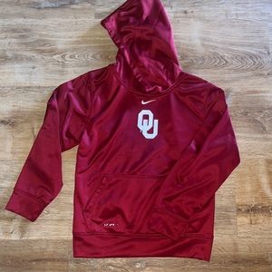 OU red Nike hoodie, little boys